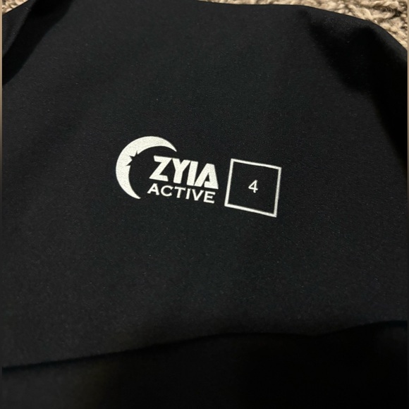 ZYIA Black Brilliant Hi-Rise Legging 28" Size 4 - Picture 2 of 2